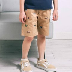 SLAP SLIP(スラップスリップ) 「働く車＆恐竜総柄刺繍 ショートパンツ」(90-130cm) 【メール便送料198円対応】画像