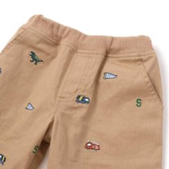 SLAP SLIP(スラップスリップ) 「働く車＆恐竜総柄刺繍 ショートパンツ」(90-130cm) 【メール便送料198円対応】画像