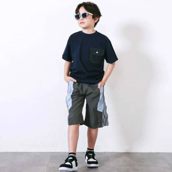 nexchic (ネクシック) 「デニムポケット付きTシャツ」(130-150cm)　メール便送料198円対応画像