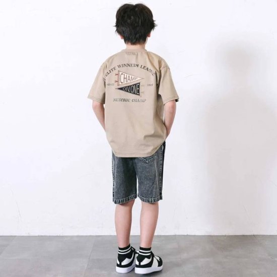 nexchic (ネクシック) 「デニムポケット付きTシャツ」(130-150cm)　メール便送料198円対応画像