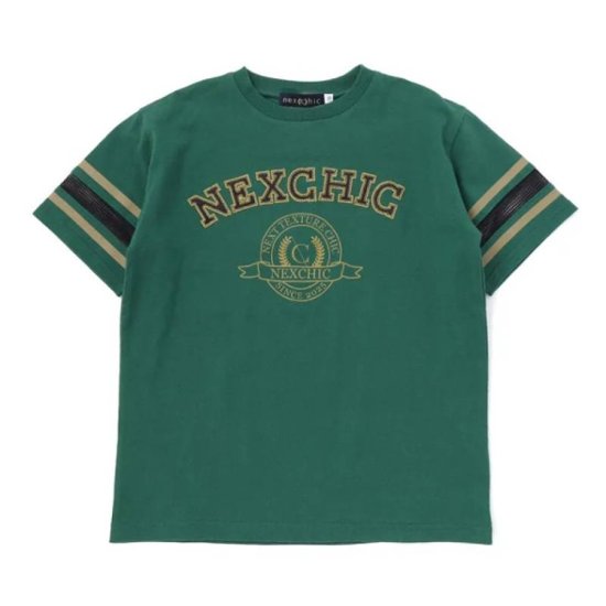 nexchic (ネクシック) 「パッチロゴ付きメッシュ袖Tシャツ」(130-150cm)　メール便送料198円対応画像