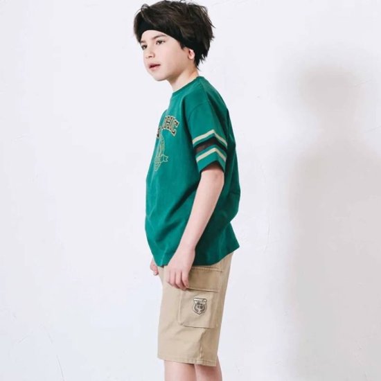 nexchic (ネクシック) 「パッチロゴ付きメッシュ袖Tシャツ」(130-150cm)　メール便送料198円対応画像