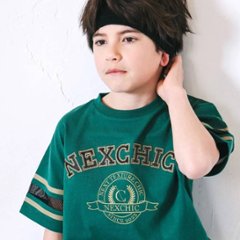 nexchic (ネクシック) 「パッチロゴ付きメッシュ袖Tシャツ」(130-150cm)　メール便送料198円対応画像