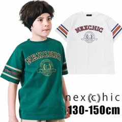 nexchic (ネクシック) 「パッチロゴ付きメッシュ袖Tシャツ」(130-150cm)　メール便送料198円対応の画像