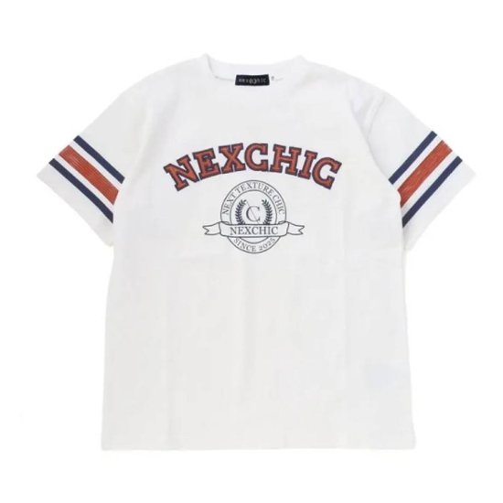 nexchic (ネクシック) 「パッチロゴ付きメッシュ袖Tシャツ」(130-150cm)　メール便送料198円対応画像