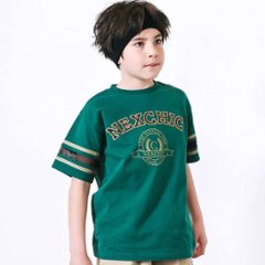 nexchic (ネクシック) 「パッチロゴ付きメッシュ袖Tシャツ」(130-150cm)　メール便送料198円対応画像