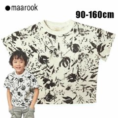 maarook「モノトーンフラワープリントTシャツ」(90-160cm)   【メール便送料無料】の画像