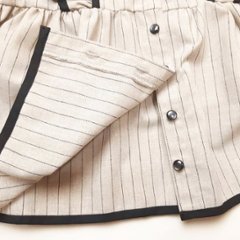 maarook「コットンリネンストライプフリルチュニック」(90-140cm)   【メール便送料無料】画像