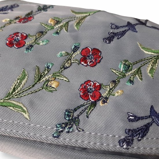 SUPER HAKKA glanta 「フラワーストライプ刺繍ミニショルダーバッグ」F画像