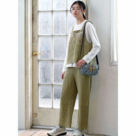 SUPER HAKKA glanta 「フラワーストライプ刺繍ミニショルダーバッグ」F画像