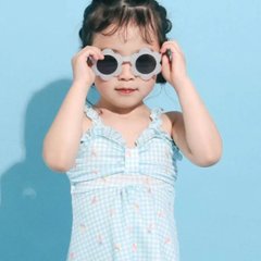 SLAP SLIP「ギンガムチェック総柄 ワンピース型 スイムウェア」 (90-130cm)画像