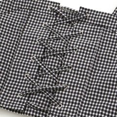 ZIDDY「リブTシャツ＋ギンガムビスチェ＆スカート 3点セット」 (140-160cm)画像