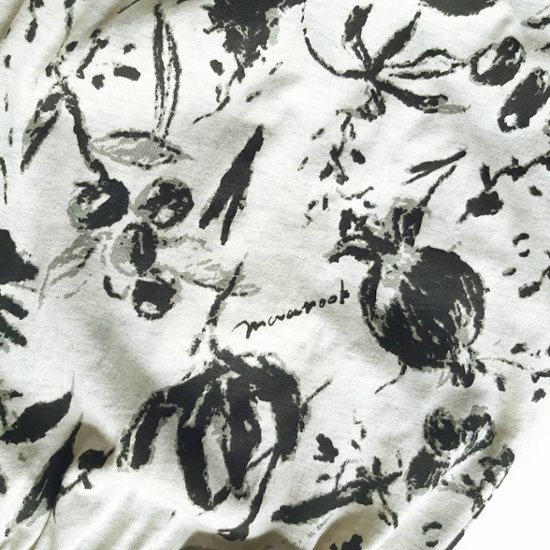 maarook「モノトーンフラワープリント ロンパース」(70-80cm)  画像