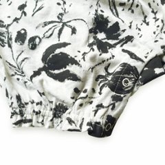 maarook「モノトーンフラワープリント ロンパース」(70-80cm)  画像