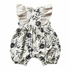 maarook「モノトーンフラワープリント ロンパース」(70-80cm)  画像