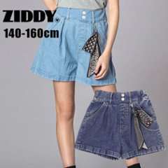 ZIDDY「バンダナ付きデニムショートパンツ」 (140-160cm)  メール便送料198円対応可の画像