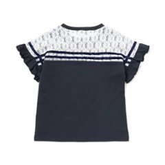 nexchic (ネクシック) 「セーラーカラー風レース切り替えTシャツ」(130-150cm)　メール便送料198円対応画像