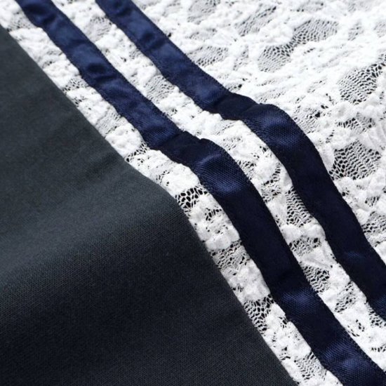 nexchic (ネクシック) 「セーラーカラー風レース切り替えTシャツ」(130-150cm)　メール便送料198円対応画像