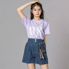 ZIDDY「【接触冷感】ナンバー 抜きアップリケ Tシャツ」 (140-160cm)　【メール便送料198円対応】画像