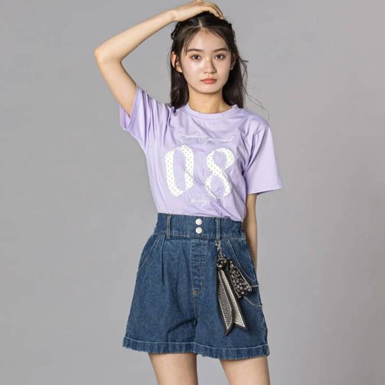 ZIDDY「【接触冷感】ナンバー 抜きアップリケ Tシャツ」 (140-160cm)　【メール便送料198円対応】画像