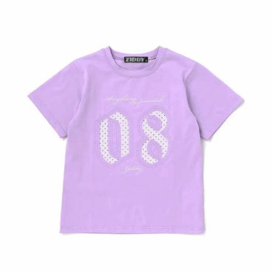 ZIDDY「【接触冷感】ナンバー 抜きアップリケ Tシャツ」 (140-160cm)　【メール便送料198円対応】画像