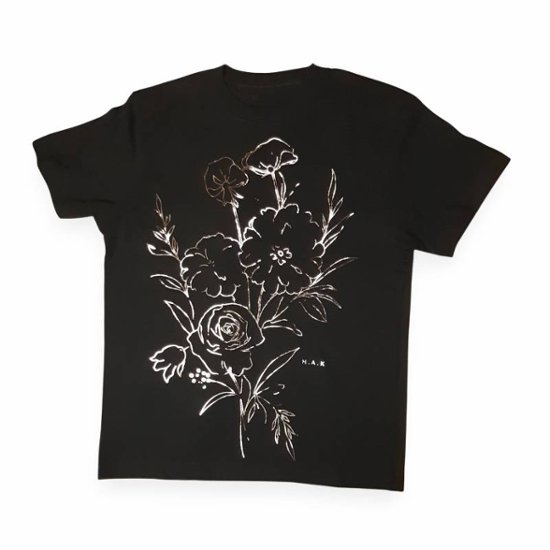 H.A.K 「エッジフローラ箔プリントTシャツ」0-1画像