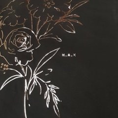 H.A.K 「エッジフローラ箔プリントTシャツ」0-1画像
