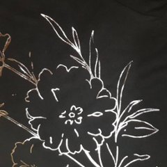 H.A.K 「エッジフローラ箔プリントTシャツ」0-1画像
