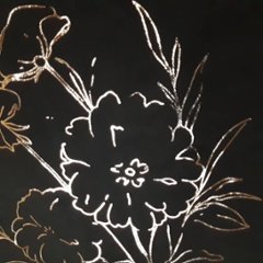 H.A.K 「エッジフローラ箔プリントTシャツ」0-1画像