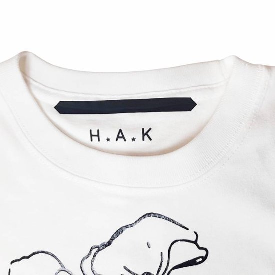 H.A.K 「エッジフローラ箔プリントTシャツ」0-1画像