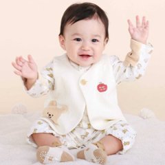 SLAP SLIP baby (スラップスリップ) 「 くまちゃんフェイスモチーフキルティングベスト」(70-80cm)  メール便対応可画像
