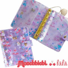 fafa 「LUNAROSE 【モンチッチコラボ】スパンコール入り クリアラメ ミニサイズバインダーポーチ」(F) 【メール便送料198円対応可】の画像