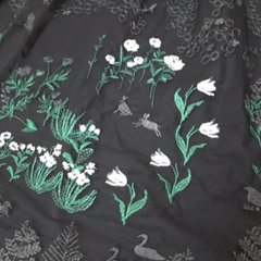 SUPER HAKKA「花舞う森辺刺繍チュールレース×コットンタイプライターギャザースカート」 F画像