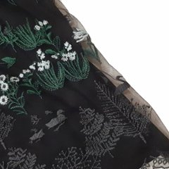 SUPER HAKKA「花舞う森辺刺繍チュールレース×天竺×コットンタイプライターブラウス」 F画像