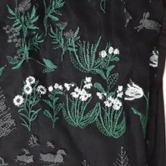 SUPER HAKKA「花舞う森辺刺繍チュールレース×天竺×コットンタイプライターブラウス」 F画像