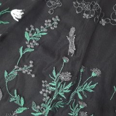 SUPER HAKKA「花舞う森辺刺繍チュールレース×天竺×コットンタイプライターブラウス」 F画像