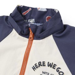 SLAP SLIP(スラップスリップ) 「フード付き恐竜＆乗り物刺繍タフタリバーシブルラグランジャケットboys」(80-130cm) 画像