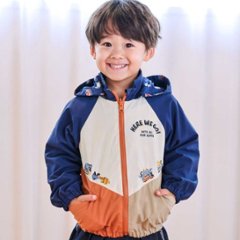 SLAP SLIP(スラップスリップ) 「フード付き恐竜＆乗り物刺繍タフタリバーシブルラグランジャケットboys」(80-130cm) 画像