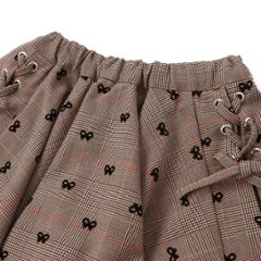 nexchic (ネクシック) 「チェック柄サイドレースアップギャザースカパン」(130-150cm) 画像