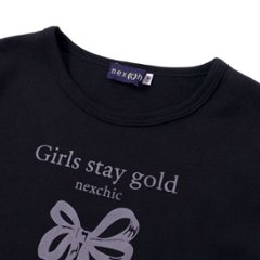 nexchic (ネクシック) 「チェック柄ビスチェ＋Tシャツセット」(130-150cm) 画像