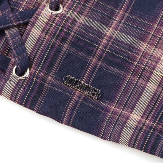 nexchic (ネクシック) 「チェック柄ビスチェ＋Tシャツセット」(130-150cm) 画像