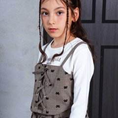 nexchic (ネクシック) 「チェック柄ビスチェ＋Tシャツセット」(130-150cm) 画像