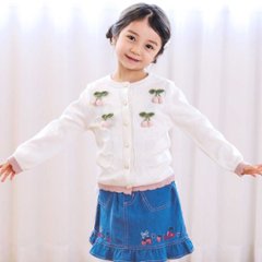 SLAP SLIP (スラップスリップ) 「 さくらんぼモチーフ付きニットカーディガン」(80-130cm)  メール便対応可画像