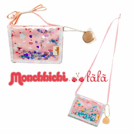 fafa 「【モンチッチコラボ】EDOLIE ひも付き二つ折りスパンコールウォレット 」（F） 【メール便送料198円対応可】画像
