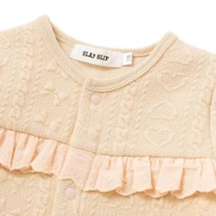 SLAP SLIP baby (スラップスリップ) 「 ハートモチーフふくれジャガードバーオール」Free(50-70cm)  メール便対応可画像