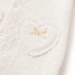 SLAP SLIP baby (スラップスリップ) 「 ハートモチーフふくれジャガードバーオール」Free(50-70cm)  メール便対応可画像