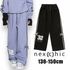nexchic (ネクシック) 「レーステープライン＆リボンパンツ」(120-140cm)  メール便対応可の画像