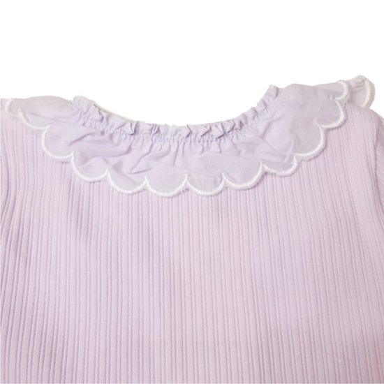 Souris(スーリー)「フリルカラーテレコTシャツ」（100-130cm）メール便送料無料 画像