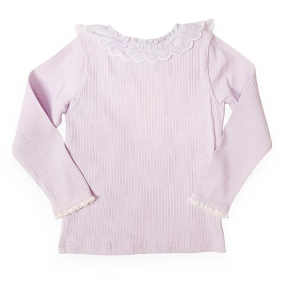 Souris(スーリー)「フリルカラーテレコTシャツ」（100-130cm）メール便送料無料 画像