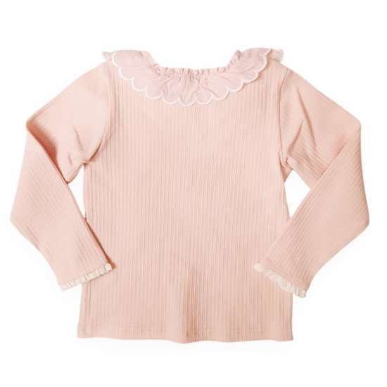 Souris(スーリー)「フリルカラーテレコTシャツ」（100-130cm）メール便送料無料 画像